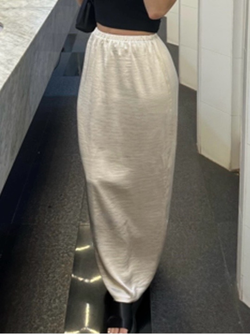 Cream Maxi Skirt